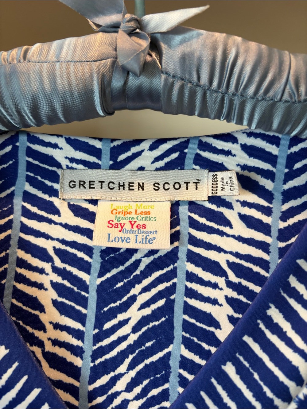 Gretchen Scott Navy & Blue Spotted Shift - Picture 2 of 8
